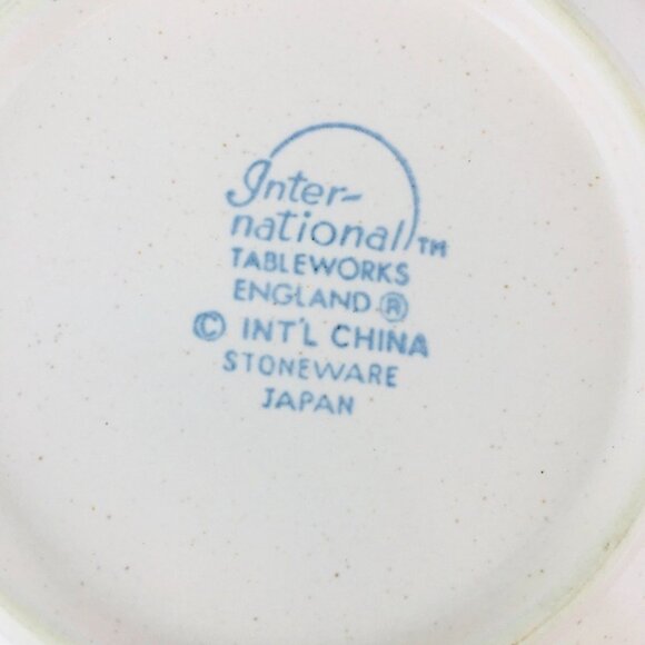 International Tableworks ENGLAND Petite Floral Rim Japan Cereal Soup Bowls Set 4 - Picture 5 of 9